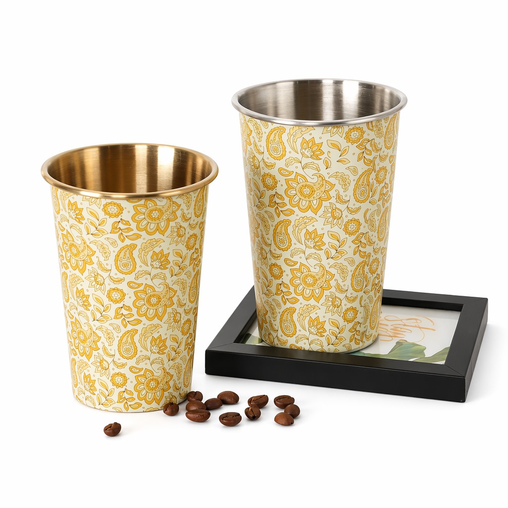 Boho Paisley Tumbler Cup i rostfritt stål