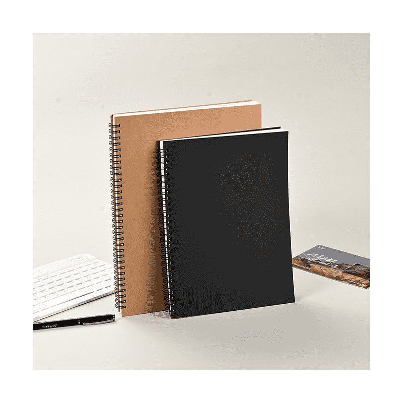 Anpassad Kraft Black Cover Spiral Coil Notebook