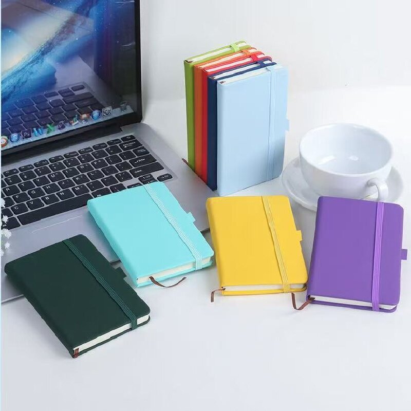 Anpassad logotyp A5 PU läder elastiskt band Business Notebook