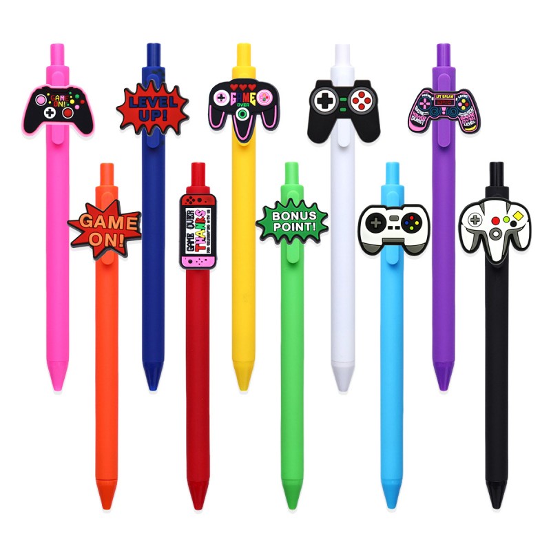 Game Controller Silikon Charm Indragbar Black Ink Gel Pen