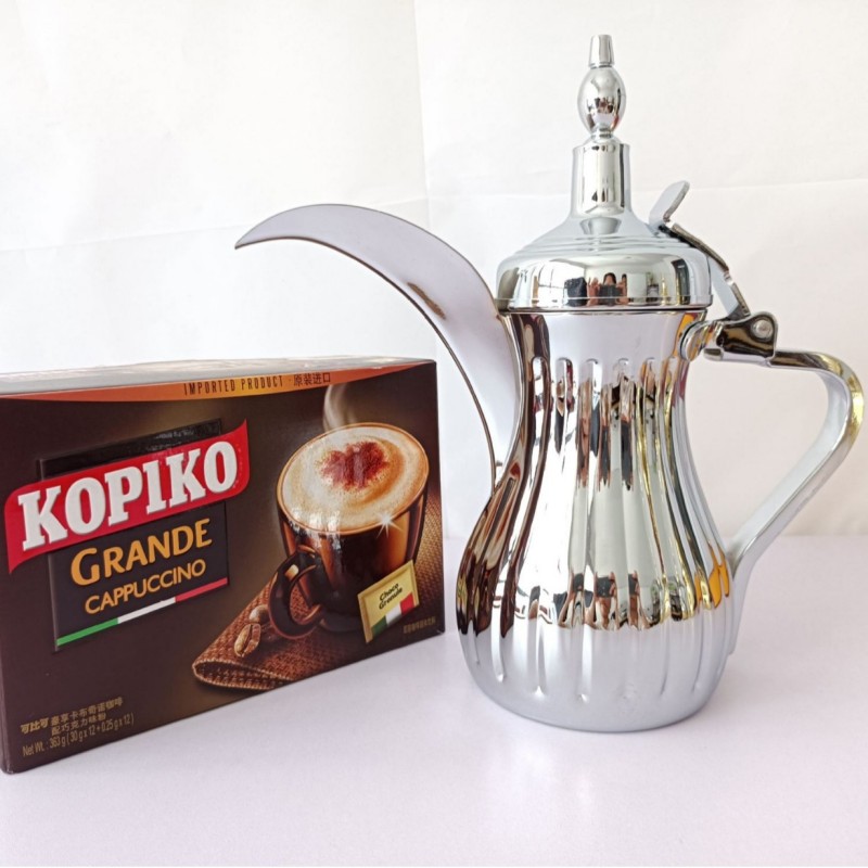 Rostfritt stål Arabisk Dallah Pot Middle East Coffee Tea Server