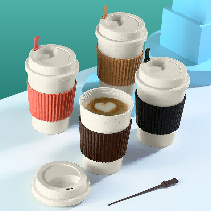 Återanvändbar kafferesemugg för vetehalm